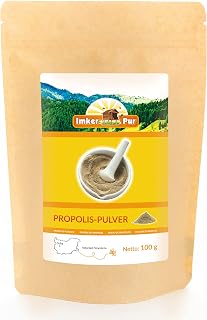 ImkerPur Propolispulver 100g | Natürliches Bienenharz direkt vom Bienenstand unserer Imker | Jede Charge laborgeprüft | Zum Einnehmen pur oder mit Honig, für eigene Tinkturen, Salben & Pasten