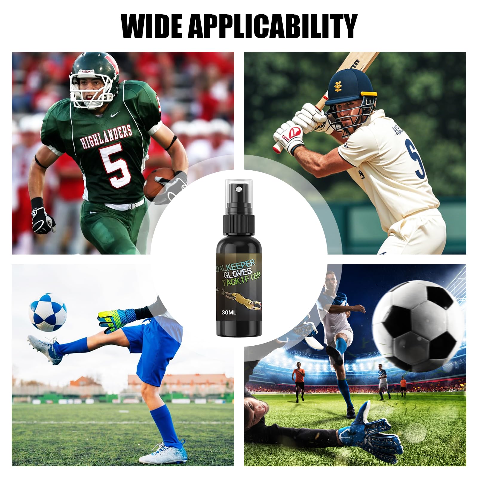 Byffoer Grip Spray rękawice bramkarskie, klej do rękawic bramkarskich Goalkeeper Gloves, antypoślizgowy spray, klej do rękawic bramkarskich, poprawia przyczepność rękawic