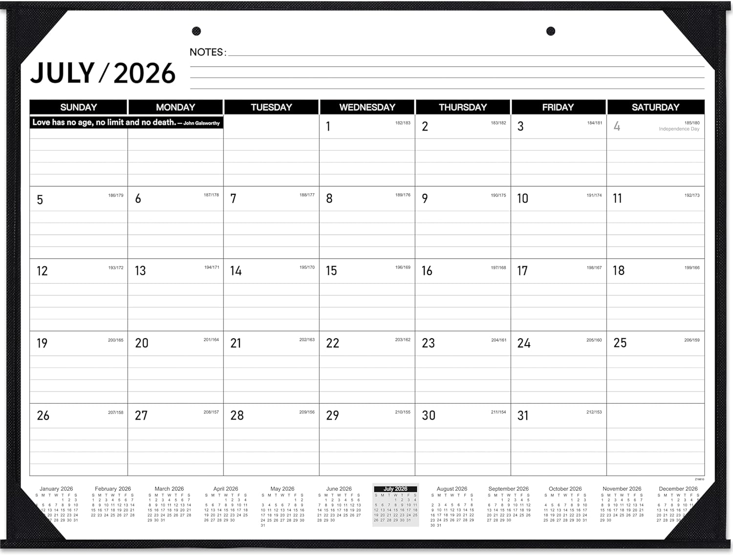 2026-2027 Desk Calendar - JUL. 2026 – DEC. 2027, 22" x 17", Large Desk Calendar 2026-2027, 18 Monthly Large Desk/Wall Calendars 2-in-1, Corner Protector, Desk Pad, Large Ruled Blocks