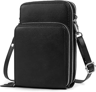Pearl Angeli Small Crossbody Bag RFID Cellphone Wallet Purse Shoulder Bag Ladies Handbag Purse with 2 Straps