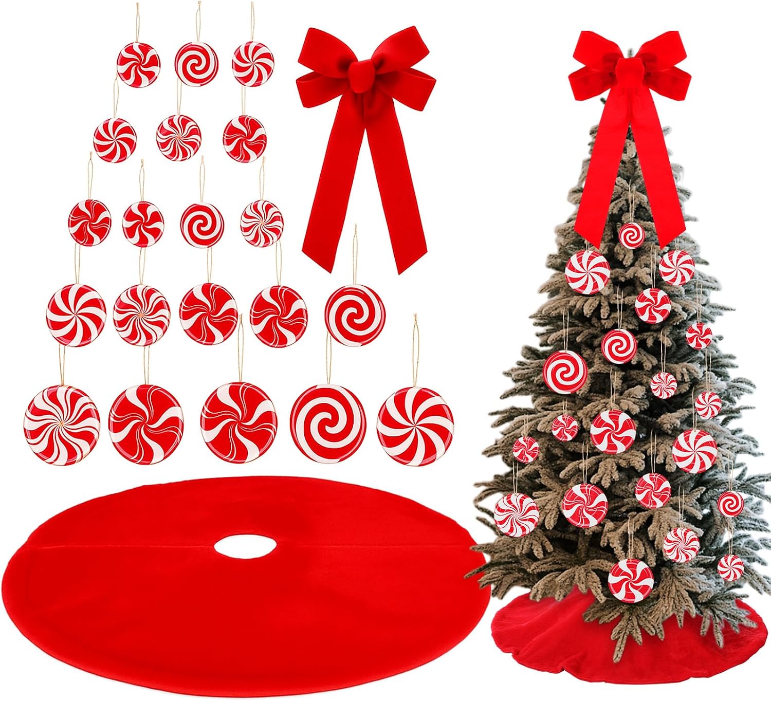 ☆クリスマス　ツリートップ　オーナメントセット　キャンディケーン　M☆ ☆クリスマスツリートップオーナメントセットキャンディケーンM