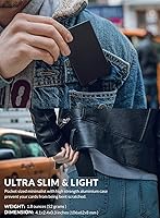 Vista 5 de VULKIT Billetera desplegable, delgada, minimalista, tarjetero para tarjetas de crédito, para hombres y mujeres, con bloqueo RFID, mini funda de Oro