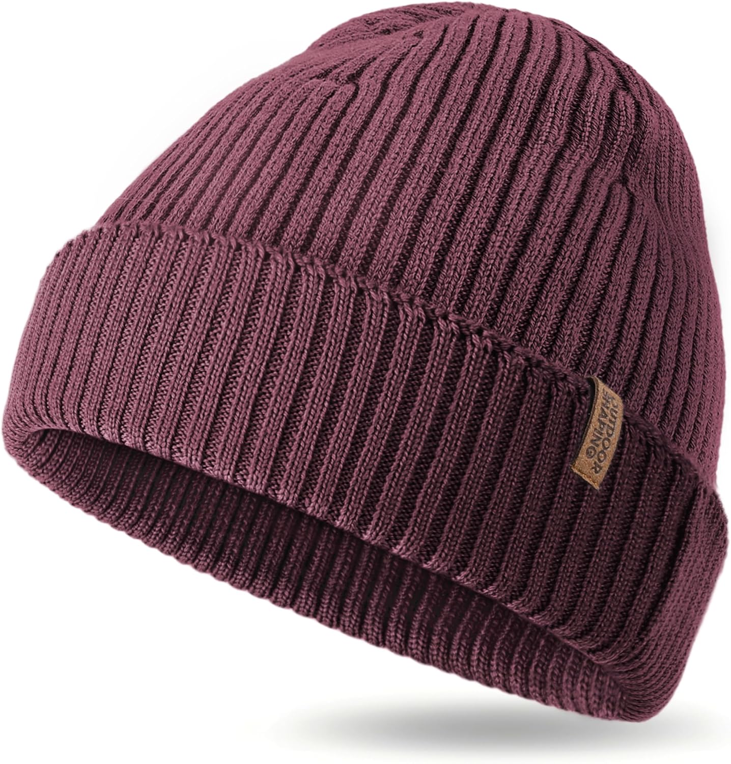 OUTDOOR SHAPING Merino Wool Beanie for Men & Women, Unisex Daily Cuffed Plain Knit Hat, Soft Warm Winter Hat