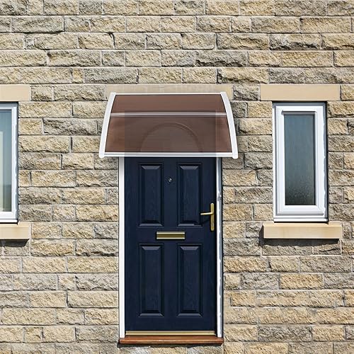 Miniatura 4 de LBLWJD Toldo para puerta de patio, cubierta de policarbonato para puerta delantera al aire libre, protección UV, lluvia, nieve, luz solar, hoja