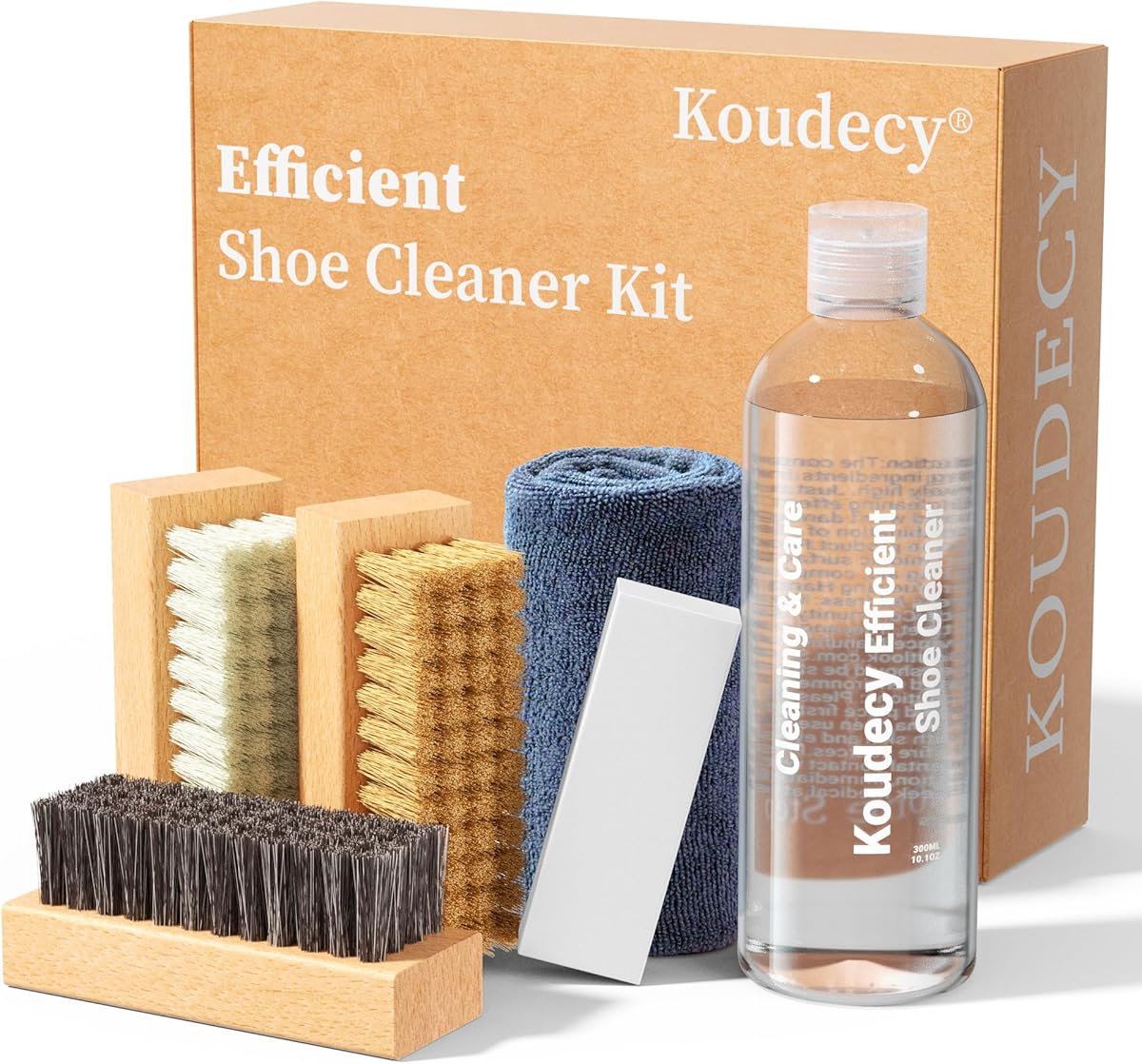 Shoe Cleaning Kit for Sneaker - 10.1Oz Shoe Cleaner kit Sneaker Cleaner,Eraser,Brushes&Towel for White Shoe Sneaker