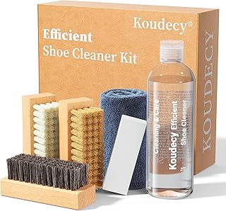 Shoe Cleaning Kit for Sneaker - 10.1Oz Shoe Cleaner kit Sneaker Cleaner,Eraser,Brushes&Towel for White Shoe Sneaker
