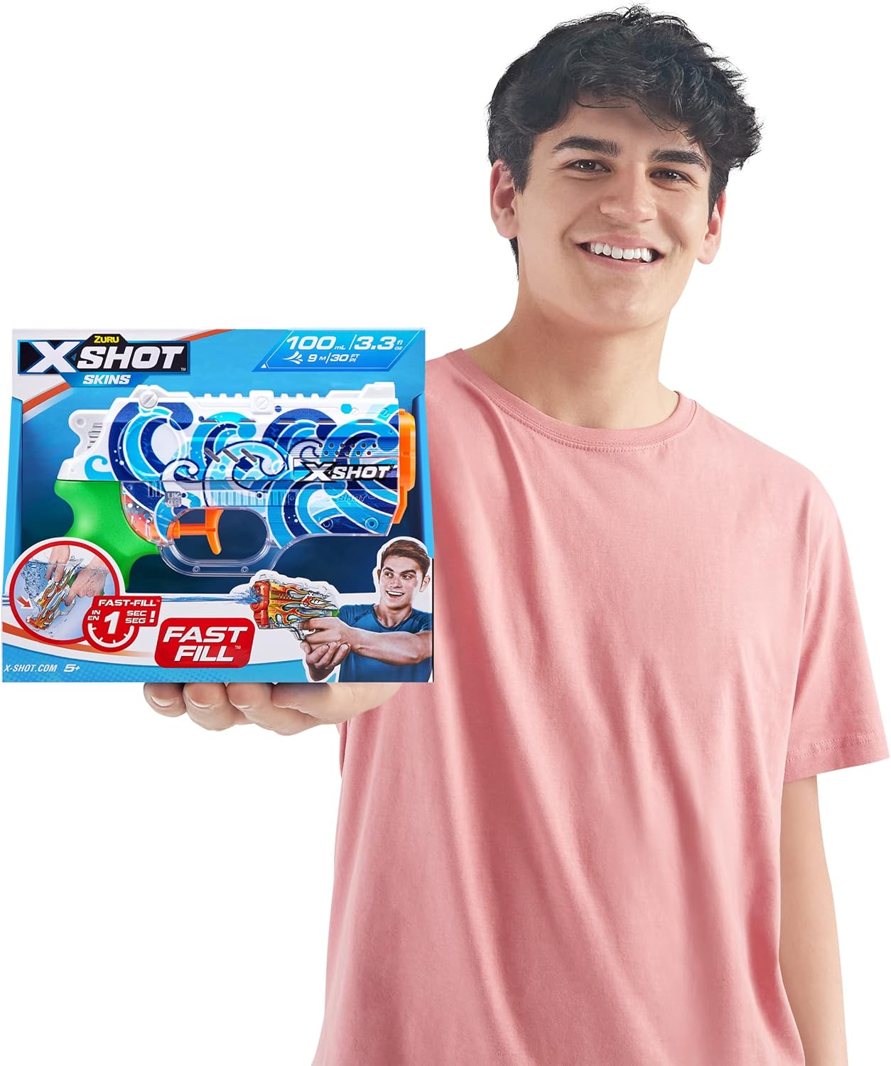 Zuru - XSHOT - Fast Fill - Nano - Skins - Water Blaster - Water Gun - Outdoor Play - Fast Fill - Shoots up to 9m - 11853