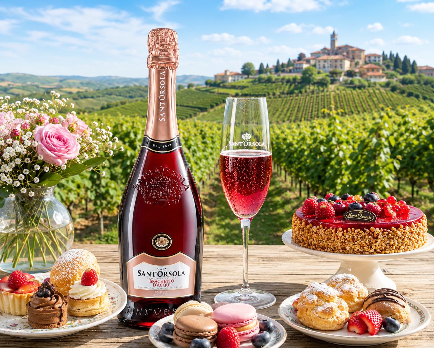 Sant'Orsola Brachetto d'Acqui D.O.C.G. Vin Doux Petillant Italien Set de 6 Bouteilles x 75 cl