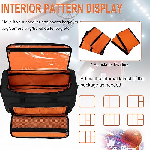 Miniatura 2 de TORIBIO Bolsa de lona deportiva Bolsa de gimnasio Bolsa de viaje deportiva, Negro -, Viajes