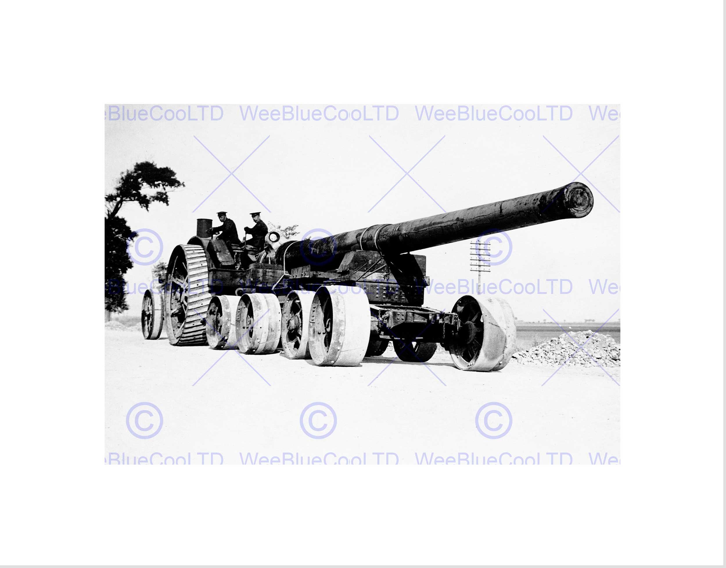 Wee Blue Coo WAR WWI UK BRITISH GUN FLANDERS YPRES CANNON ARTILLERY FRAMED ART PRINT B12X3578