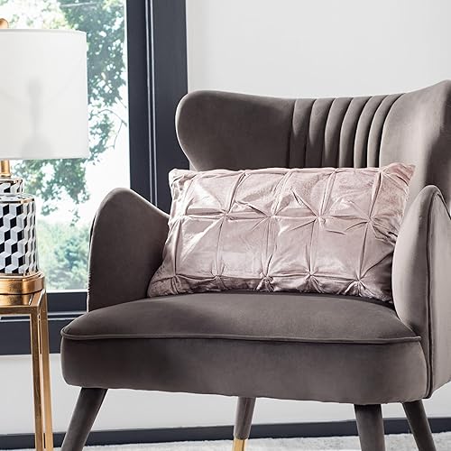 Miniatura 2 de SAFAVIEH Home Collection Trinz Blush - Almohada decorativa de 12 x 20 pulgadas, 12 x 22 pulgadas