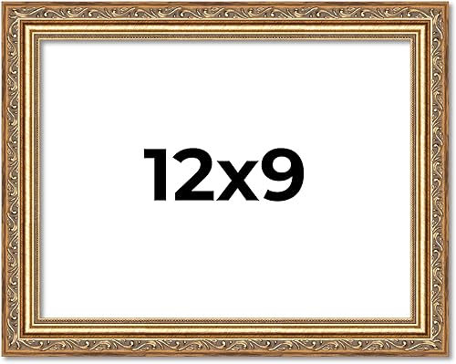 Vista 109 de Poster Palooza Marco de fotos de madera tradicional dorado antiguo de 6 x 18 pulgadas con plexiglás acrílico UV, respaldo de tablero de espuma