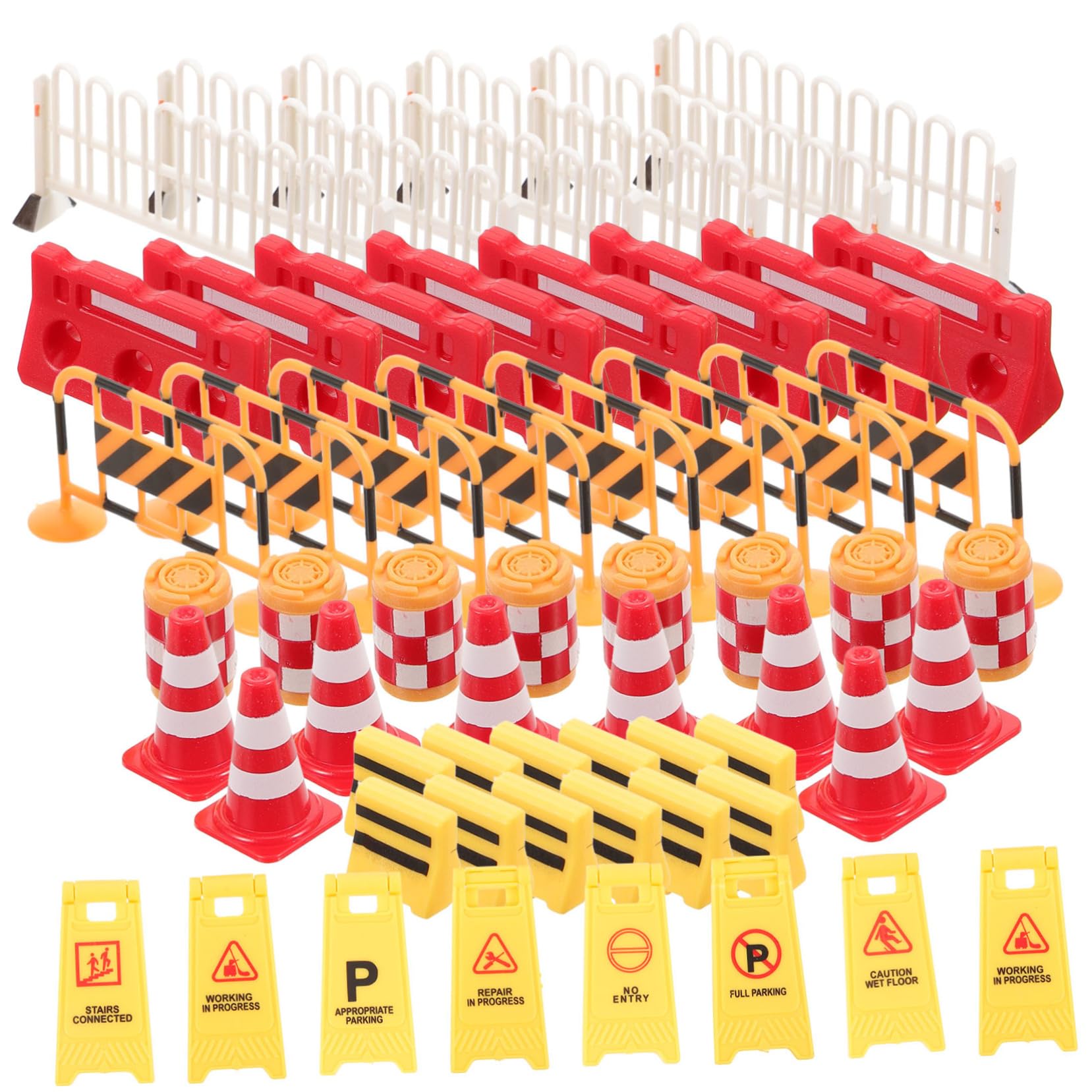 KESYOO 62Pcs Miniature Traffic Signs Road Sign for Learning Traffic Rules Interactive Construction Theme Plaything for Parent Engagement