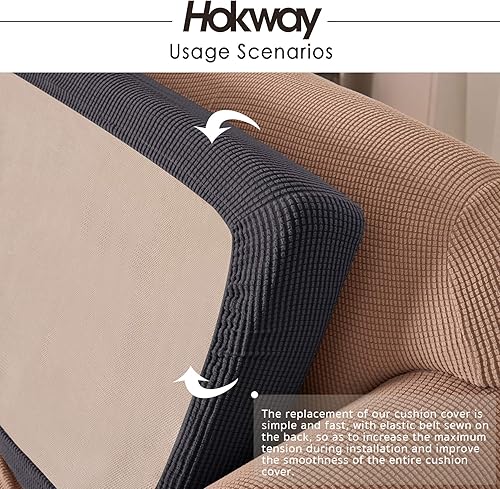 Vista 56 de Hokway Funda elástica protectora deslizante para cojines/sofá Negro