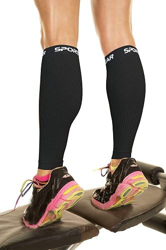 Physix Gear Calf Compression Sleeves - Shin Splint Support for