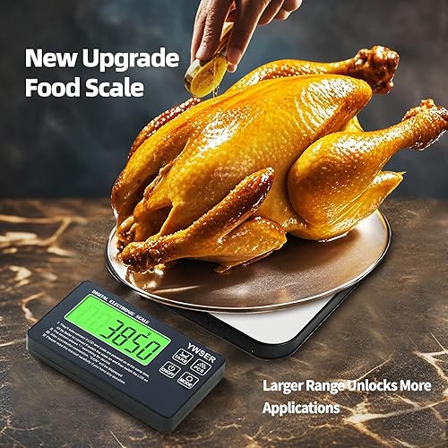 Miniatura 3 de Báscula de cocina digital inalámbrica magnética de 33 libras con pantalla LCD remota, diseñada para una fácil limpieza, precisión de 0.1 oz1 g, 7