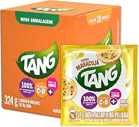 TANG Refresco Em Pó Tang Maracujá Display Com 18 Unidades De 18G