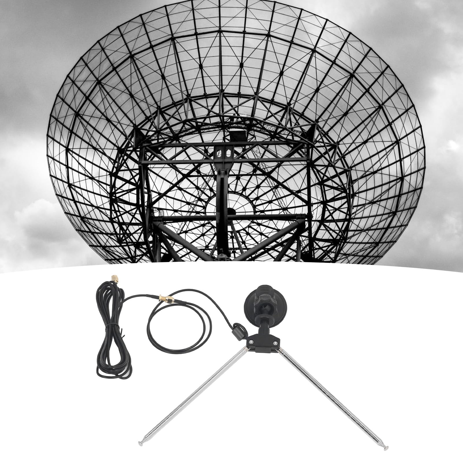 CHICIRIS Antena SMA Receptor SDR, Kit de Antena Dipolo Telescópica Larga con Cable RG174 de 60 Cm y Conector Macho SMA para Rango VHF a UHF