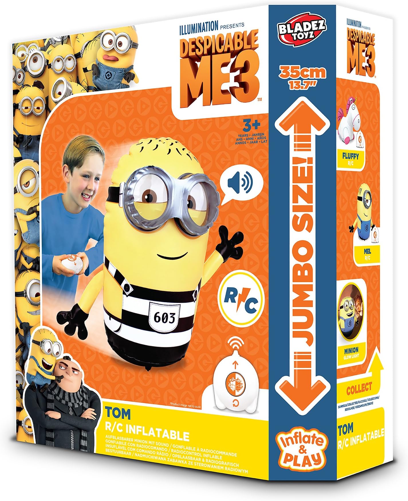 Universal Minions Despicable Me 3 R/C Inflatable Mini Minion Tom Remote Controlled Doll