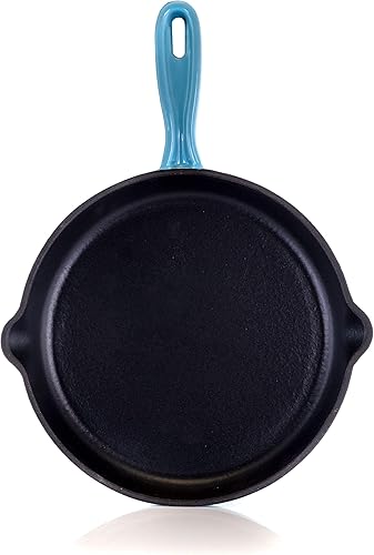 Vista 17 de Megachef Sartén de hierro fundido esmaltado, 10.25 pulgadas, rojo