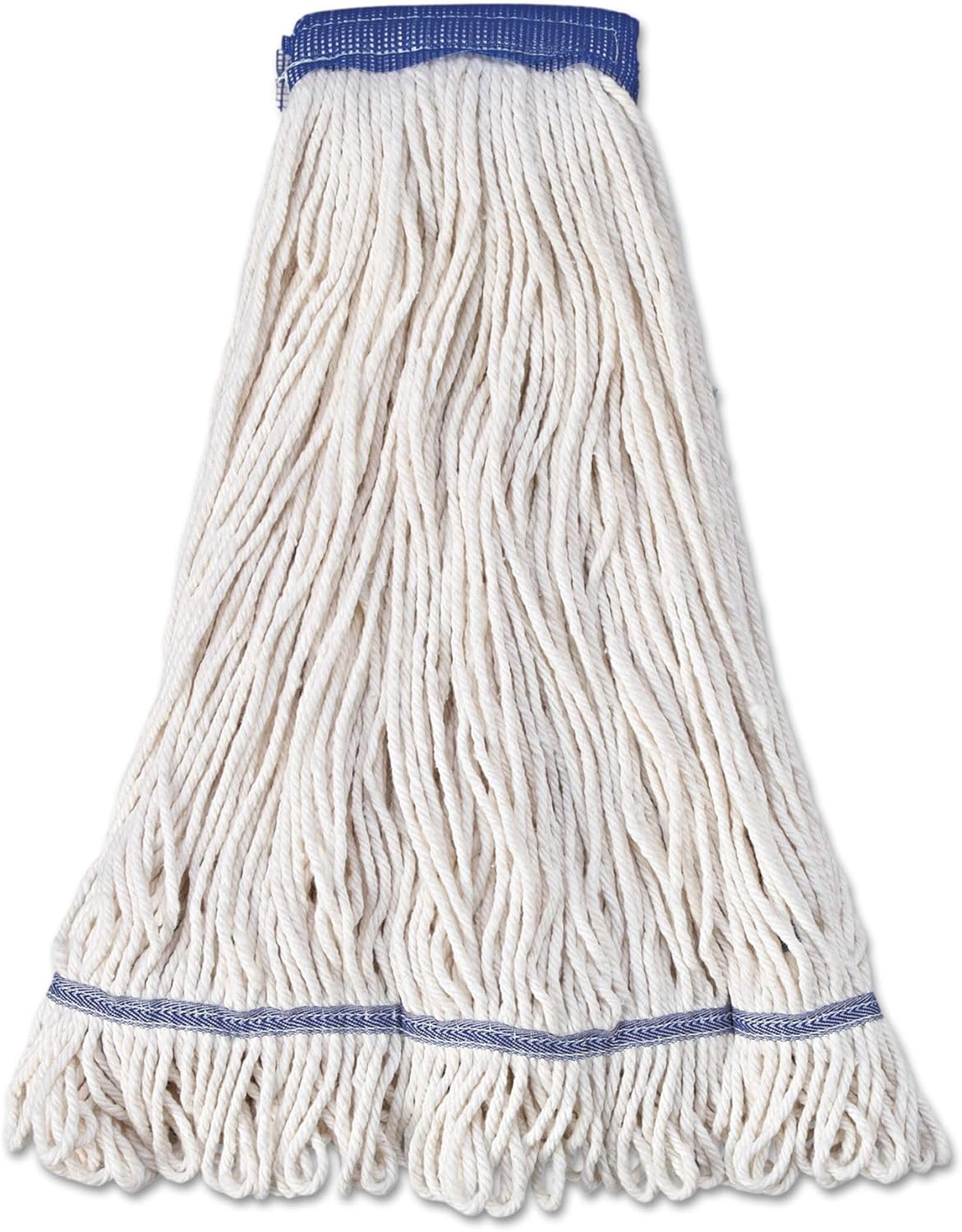 Boardwalk Super Loop Wet Mop Head, Cotton/Synthetic Fiber, 5" Headband, X-Large Size, White, 12/Carton