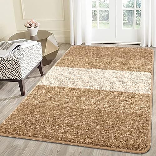 Vista 43 de Kitinjoy Tapete para puerta de interior y exterior, 48 x 32 pulgadas, antideslizante, absorbente, atrapador de suciedad, de perfil bajo, lavable