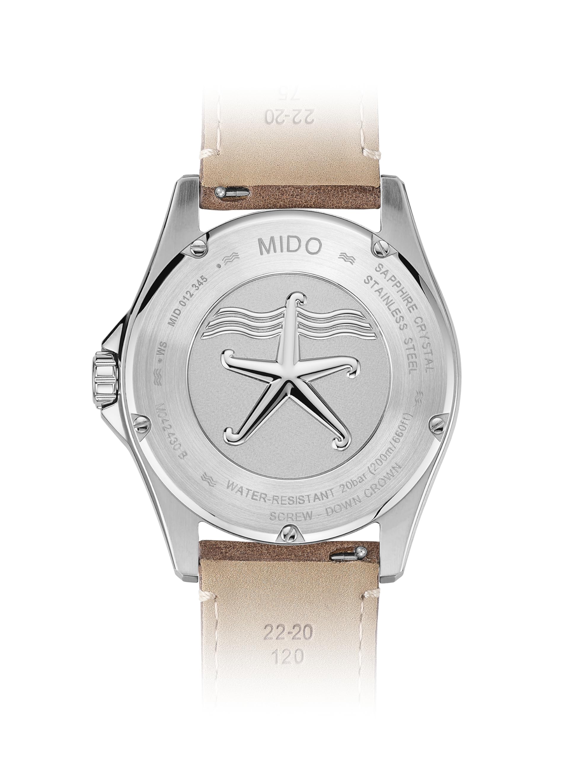 MIDO Ocean Star 200C Szwajcarski automatyczny zegarek do nurkowania dla mężczyzn - koperta ze stali nierdzewnej 42,5 mm - Ceramiczna obrotowa ramka - Tarcza z falami z dniem, kalendarzem daty