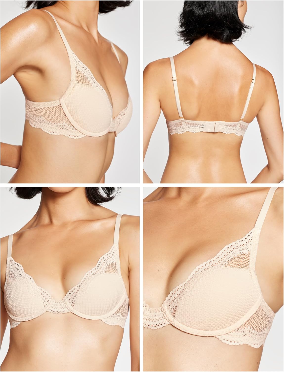 Pepper Bra for AA–B Cups | Lightly Lined Underwire Bra for Women with Scalloped Lace Overlay and Body Hugging Fit - Image 4