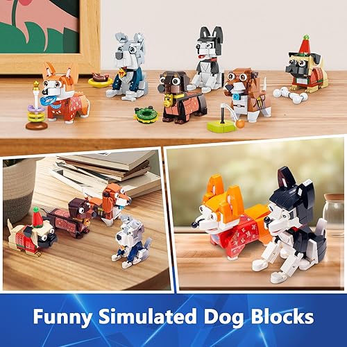 Miniatura 2 de 6 paquetes de recuerdos de fiesta para niños, 754 piezas de bloques de construcción de animales, mini bloques de construcción para regalos de