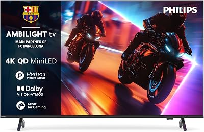 PHILIPS Ambilight 65MLED920 ‘The Xtra’ Mini LED 4K Smart TV – Pantalla de 65 Pulgadas con Motor P5 Picture Engine Ultra HD, Titan OS, Dolby Vision y Sonido Dolby Atmos