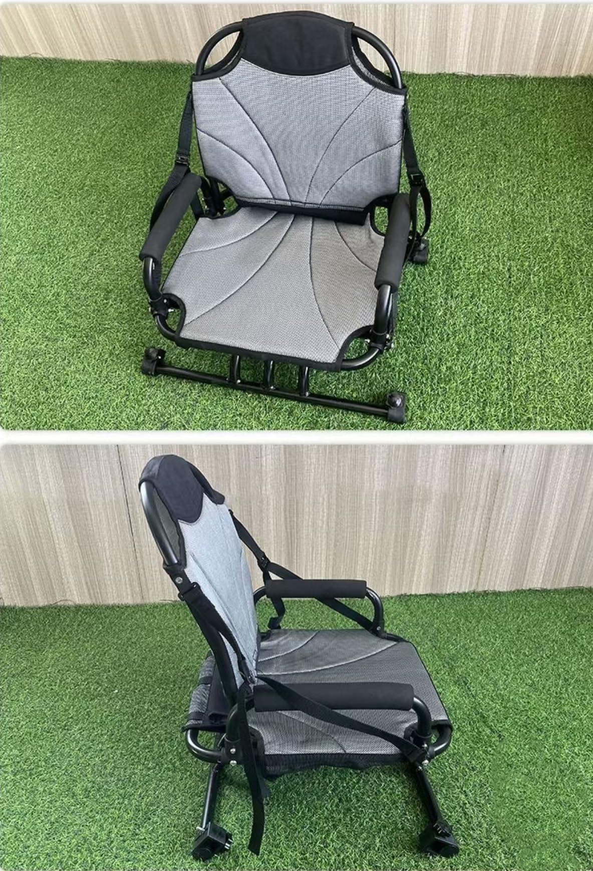 Asiento giratorio Kayak, respaldo plegable ajustable silla multifuncional