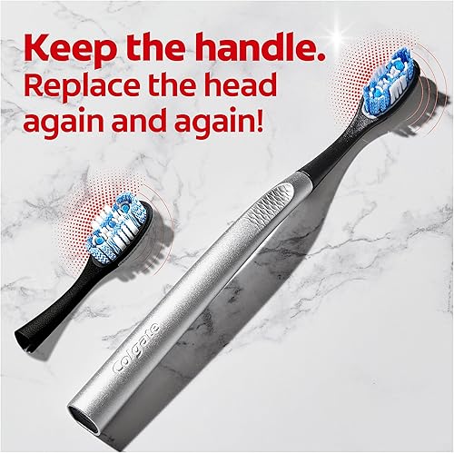 Miniatura 6 de Kit de inicio de cepillo de dientes Colgate con cabezal reemplazable, Optic White, 2 cabezales de cepillo