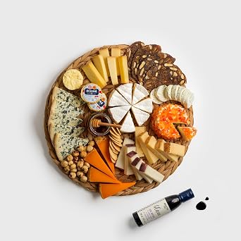 MARKYS Gourmet Cheese Gift Set - 14-Piece French & Spanish Artisan Assortment - Includes Manchego, Brie, Truffle Honey, Fig Cake & Crackers - Premium Tasting Board Platter