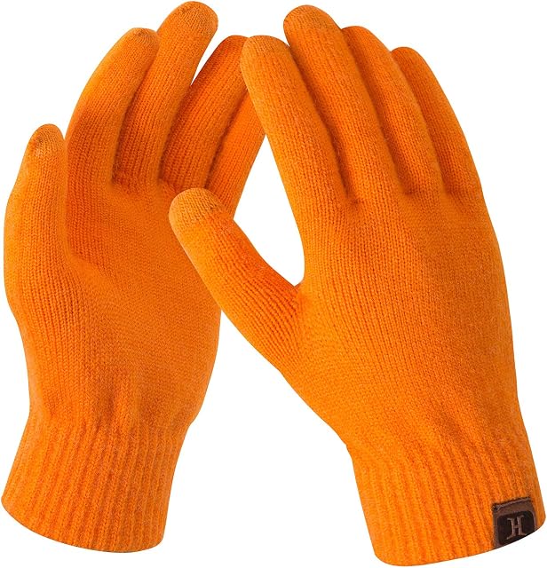 Bequemer Laden Women's Winter Touchscreen Stretch Cashmere Wool Knitted Thick Warm Gloves for Women