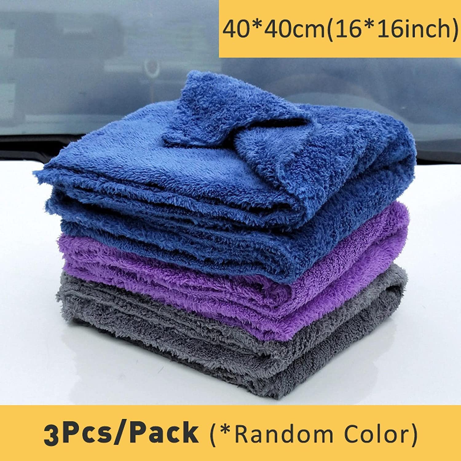 Ręcznik do mycia samochodu Ręcznik z mikrofibry Akcesoria do myjni samochodowej 100X40cm Super chłonna ściereczka do czyszczenia samochodu Premium Mikrofibra Auto Ręcznik Jednorazowe suszenie (Kolor