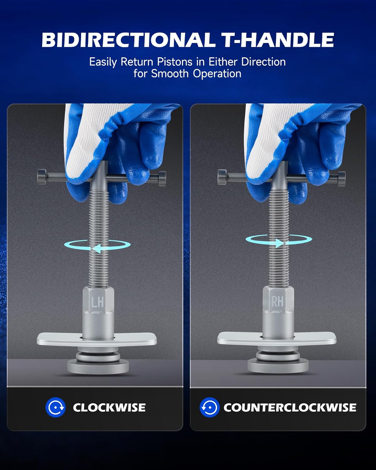 Orion Motor Tech Brake Caliper Wind Back Tool Kit, 24pc Brake Caliper Compression Tool Set with Thrust Bolt Assemblies Retaining Plates Caliper Hangers 18 Disc Adapters, Caliper Tool with Case