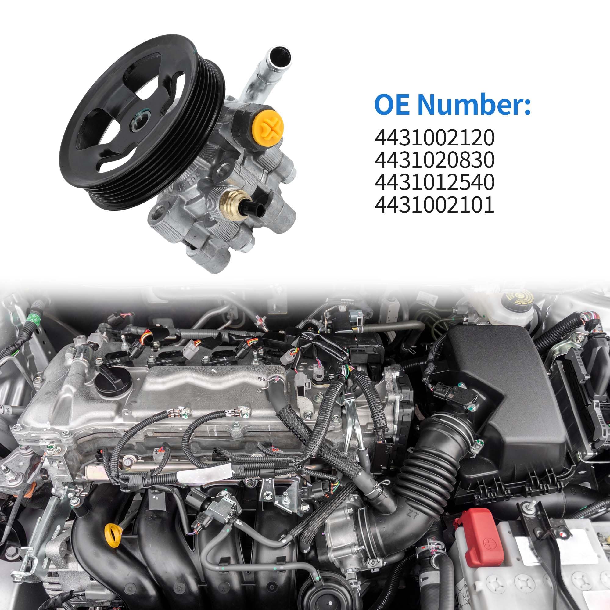 Bomba De Dirección Asistida Para Toyota Corolla 1.8L L4 03-08 1Pc