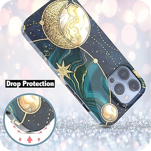Miniatura 5 de RANZ Funda para iPhone 13 Pro, ultra delgada y brillante TPU a prueba de golpes a prueba de arañazos para iPhone 13 Pro (6.1") - Galaxia estrellas y