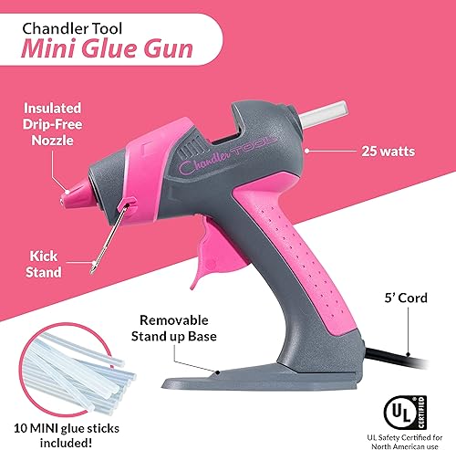 Miniatura 4 de Paquete económico de pistola de pegamento de pie mini  tamaño completo