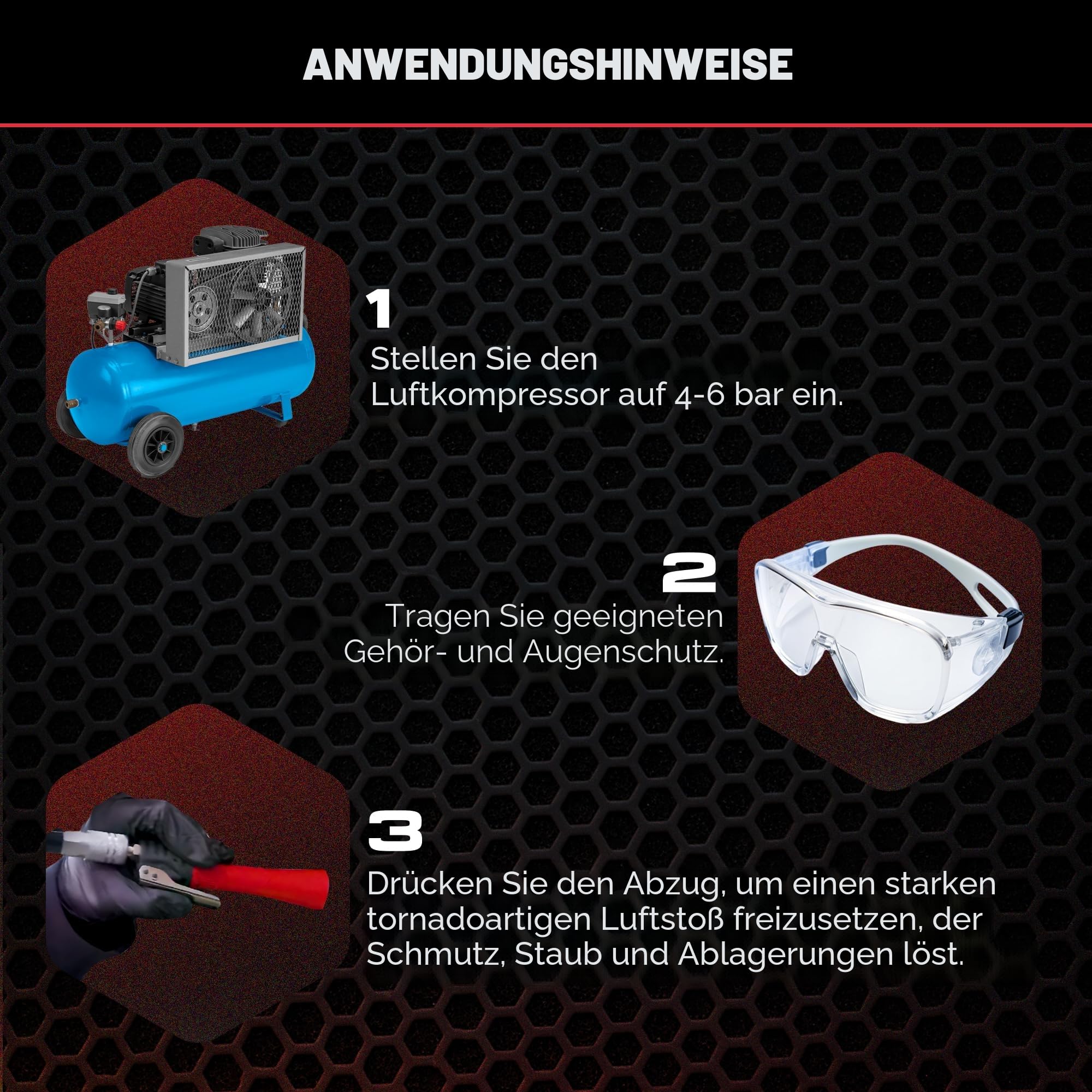 Tornador Mini Z-007 Kompaktes Impuls-Reinigungswerkzeug für den Autoinnenraum