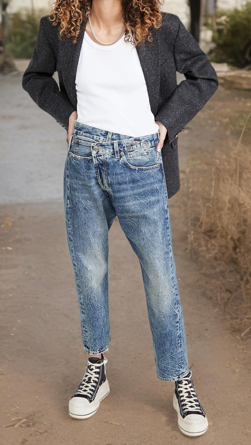 R13 Women's Cross Over Jeans