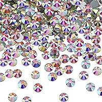 Vista 8 de SS20 AB Crystal Diamond Rhinestones Flat Back Round Rhinestones Cristales iridiscentes Redondas Perlas de Cristal Plano Trasero Plano (5760 piezas)