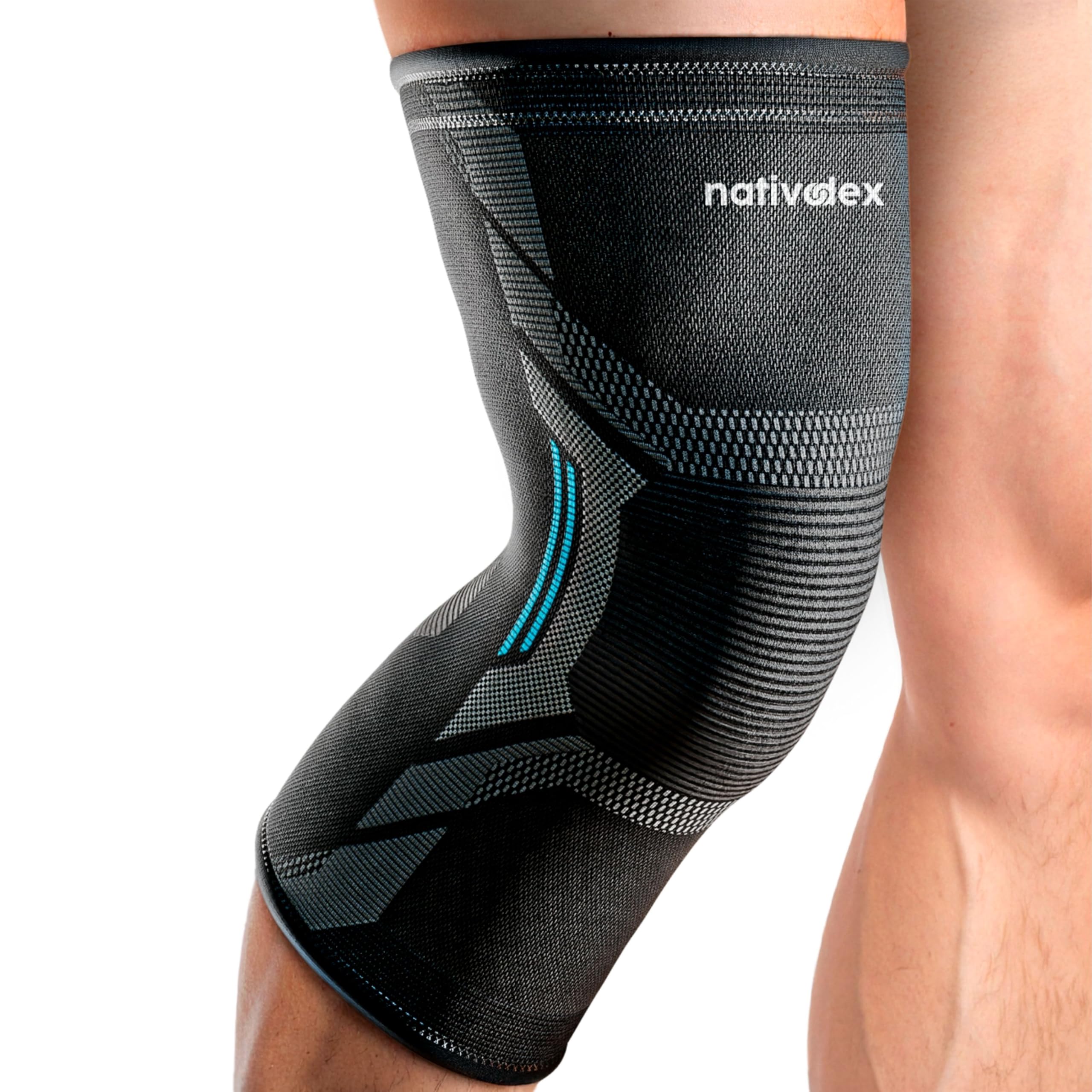 NativoDex Knee Brace for Meniscus and Ligament Support - Non-Slip Compression Knee Sleeve for Men and Women for Tendinitis, Ligaments, Patella, Pain Relief-image-32