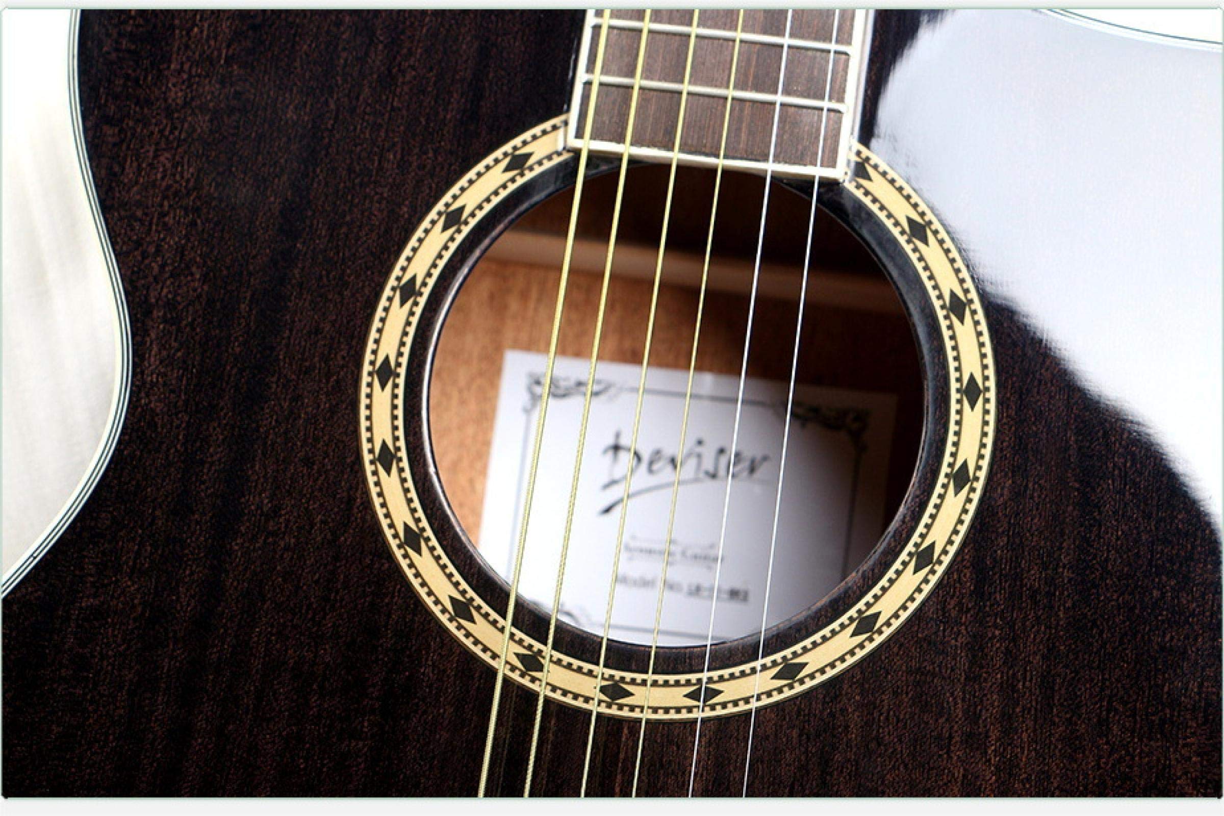 Chitarra acustica elettrica in mogano con corde in acciaio 40 pollici A-Body Guitarra 6 corde Folk Pop Cutaway High Gloss Pickup Blue Black 40 pollici BKS