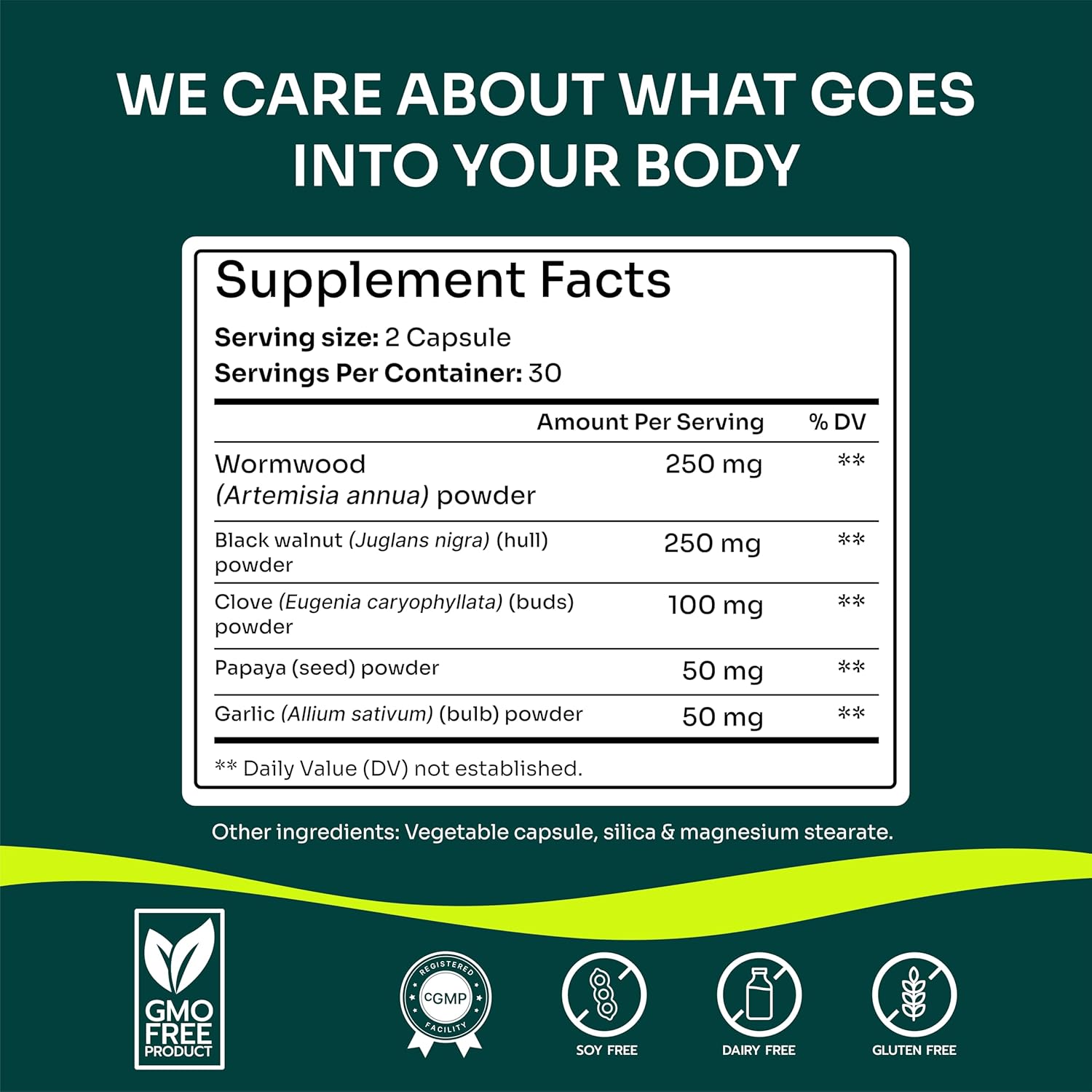 Para Defense Digestive Cleanse & Detox | Wormwood 250mg, Black Walnut 250mg, Clove 100mg, Papaya Seed, Garlic | Natural Digestive & Gut Health Supplement | 60 Capsules – 1 Month Supply - Image 5