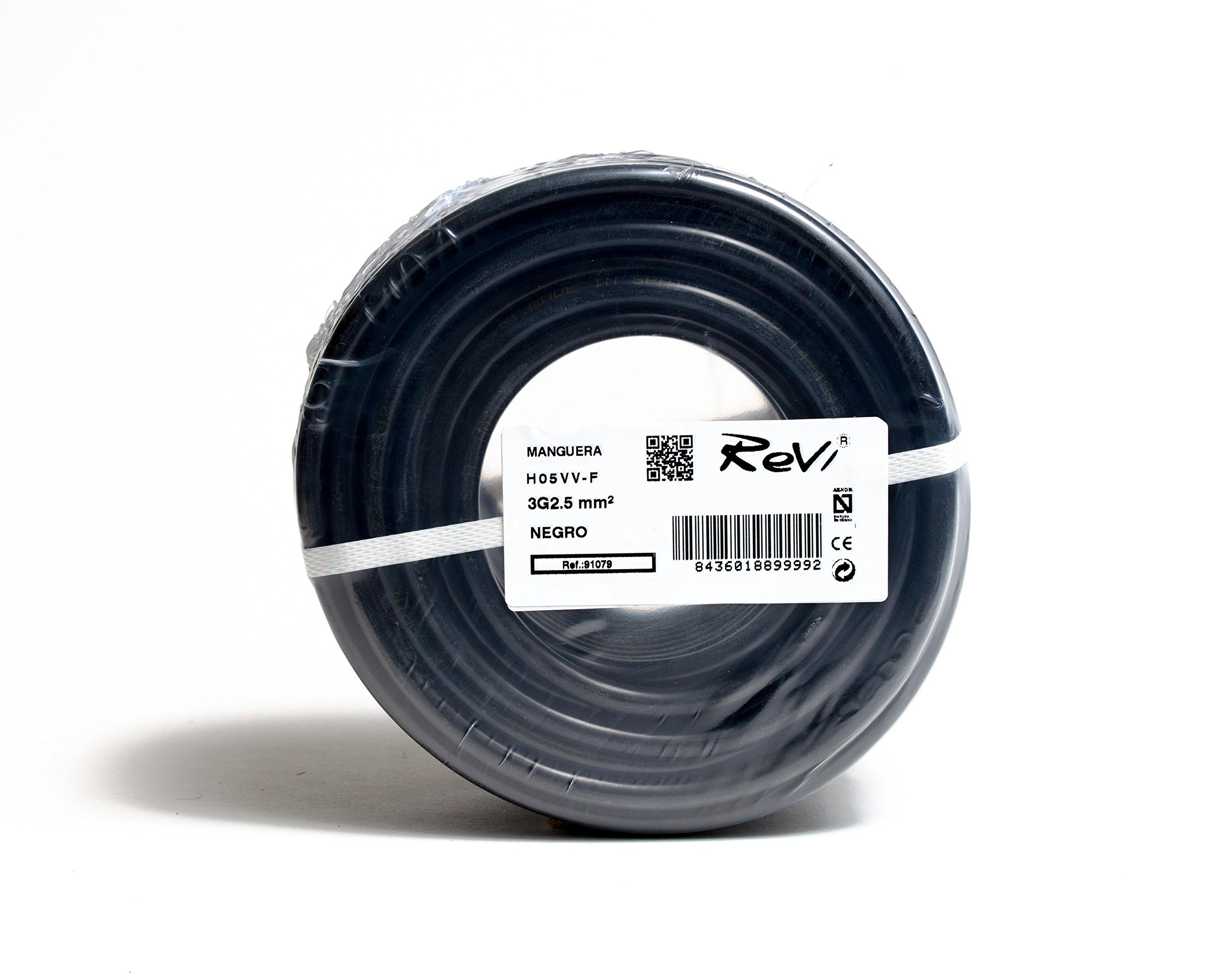 Cable H05VV-F Manguera 3x2,5mm 25m (Negro)