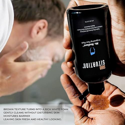 Miniatura 4 de Mr. Radiant - Jabón facial para hombres, limpiador suave diario con extractos naturales y vitamina C, combate el acné, el aceite y la suciedad,