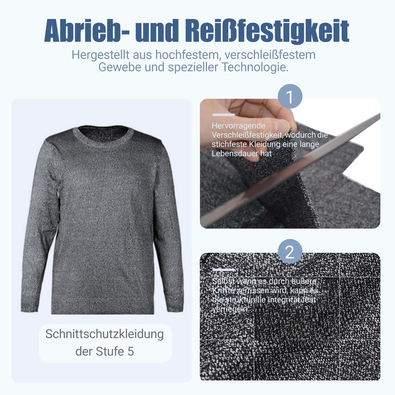 Schnittfeste Kleidung, Schnittschutzkleidung, Schnitt- und stichfeste Weste, Schutzkleidung der Stufe 5, Unisex-Erwachsene, leicht, für Polizei und Sicherheitskräfte