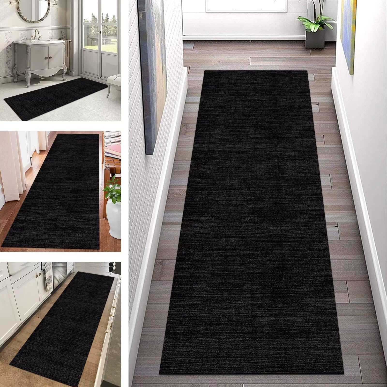 Paillasson ramassant la saleté tapis de cuisine gris 80 x 250 cm