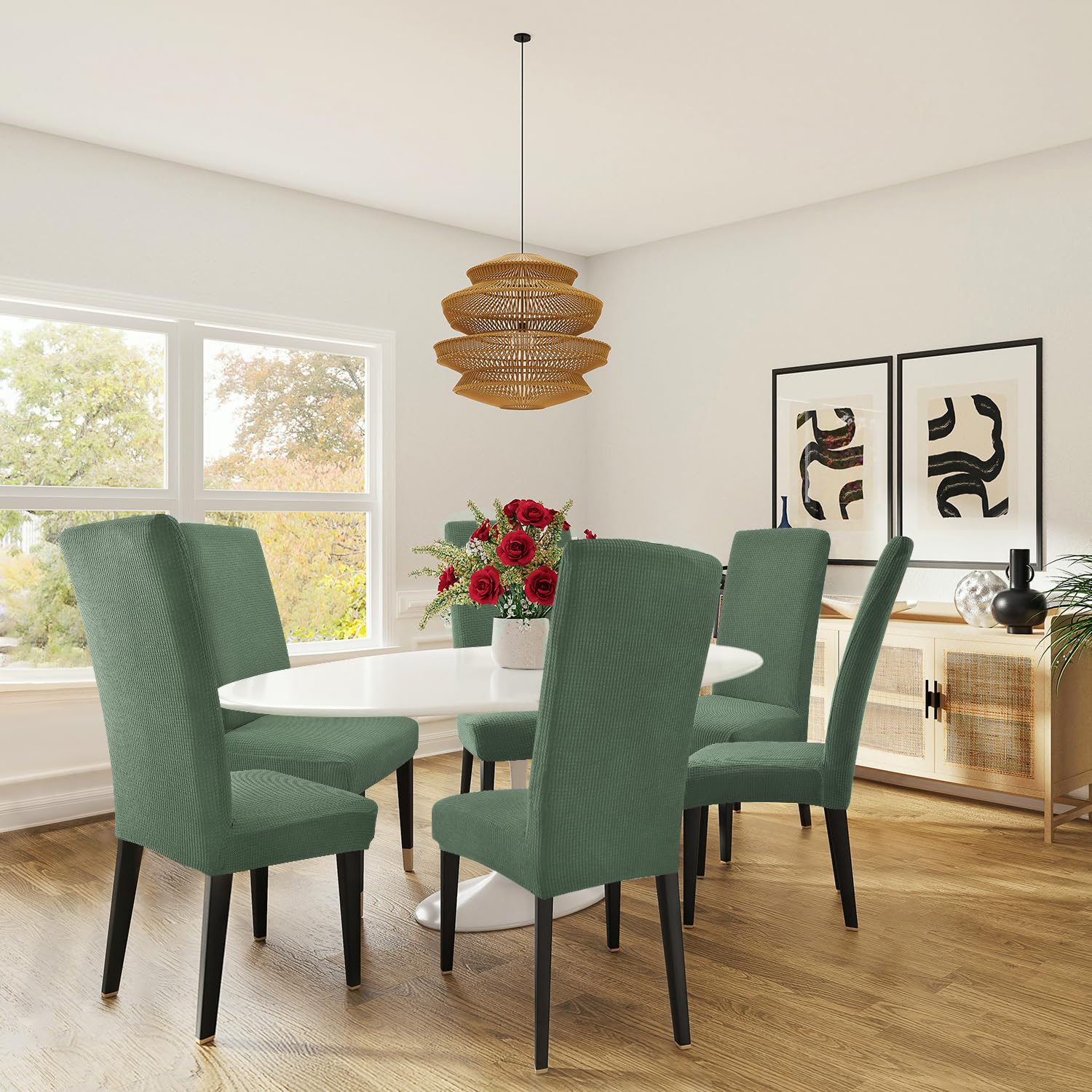 Scheffler-Home Stretch Stoelhoes Mia/Set van 2 Elastische Stoelhoezen